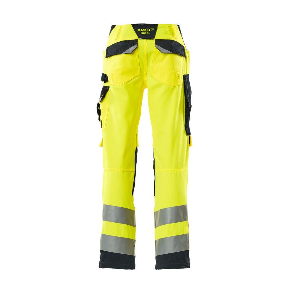 Calças MASCOT® Kendal, alta visibilidade amarelo/preto-azul