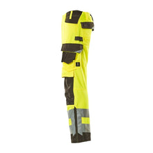 Calças MASCOT® Kendal, amarelo de alta visibilidade/antracite escuro