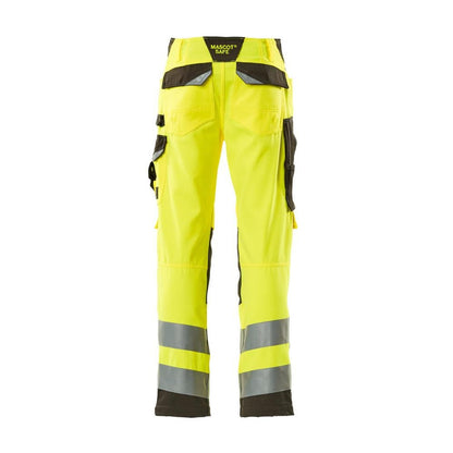 Calças MASCOT® Kendal, amarelo de alta visibilidade/antracite escuro