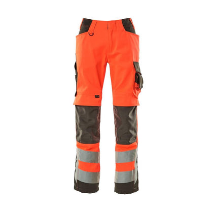 Calças MASCOT® Kendal, vermelho de alta visibilidade/antracite escuro