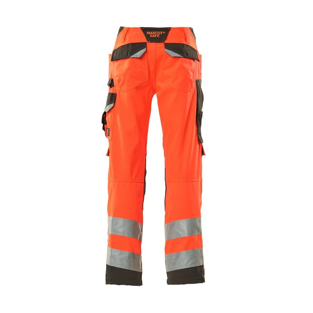 Calças MASCOT® Kendal, vermelho de alta visibilidade/antracite escuro