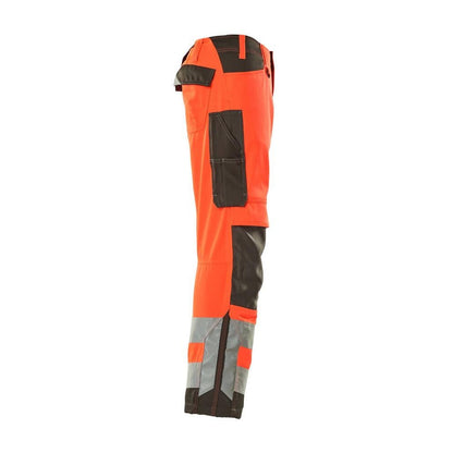 Calças MASCOT® Kendal, vermelho de alta visibilidade/antracite escuro