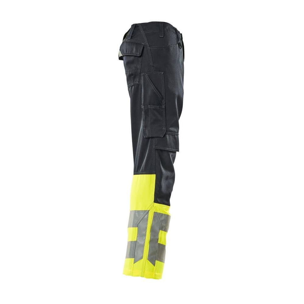 Calças MASCOT® Leeds, preto azul/amarelo de alta visibilidade