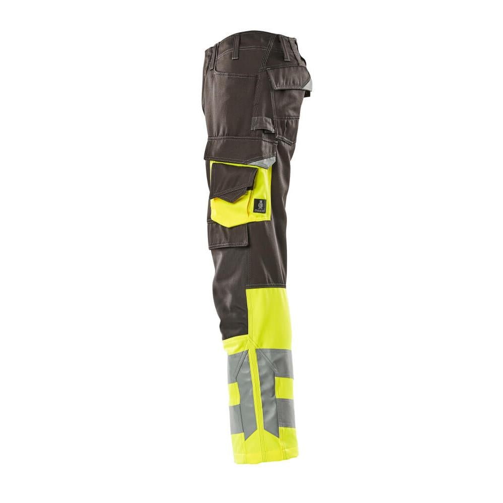 Calças MASCOT® Leeds, antracite escuro/amarelo de alta visibilidade