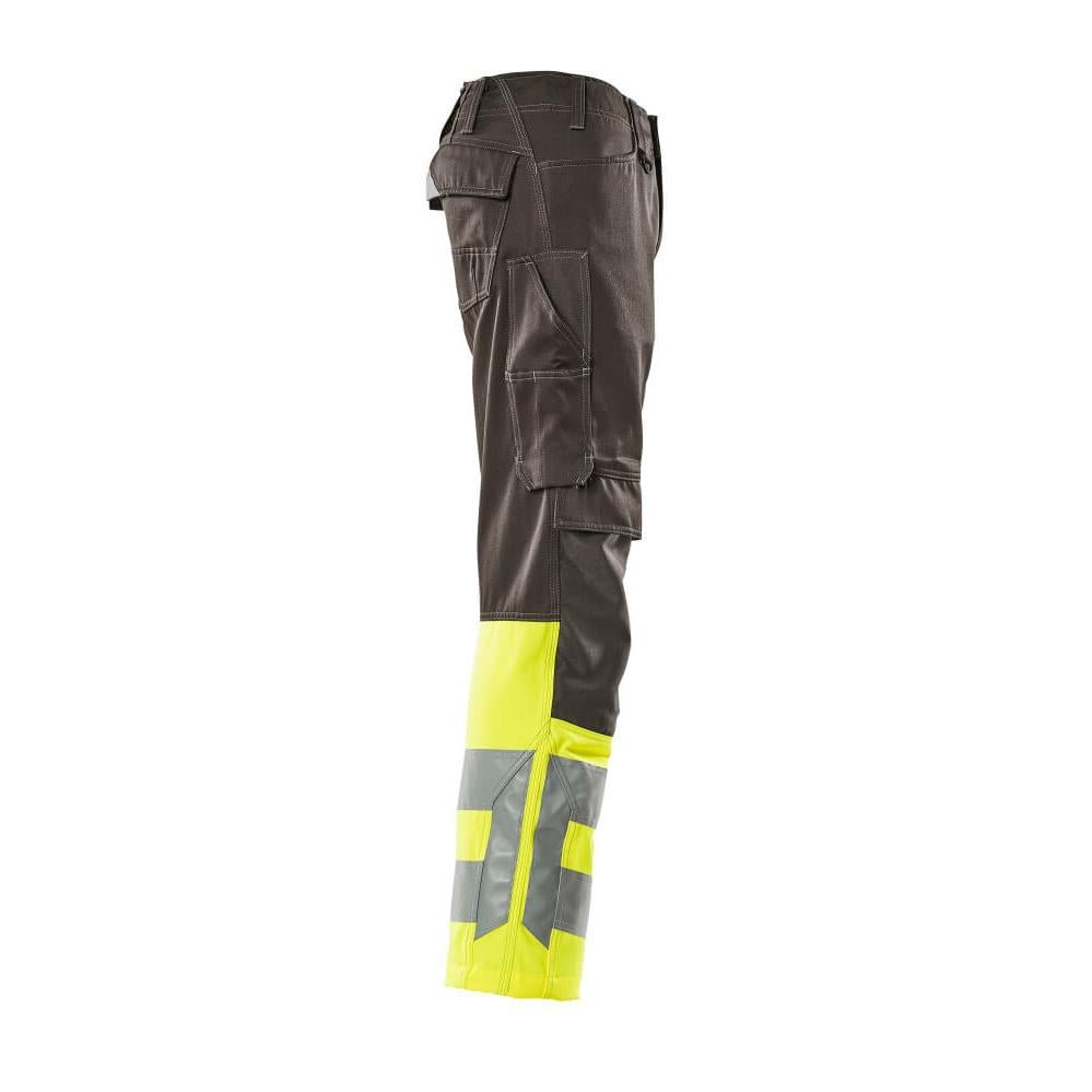Calças MASCOT® Leeds, antracite escuro/amarelo de alta visibilidade