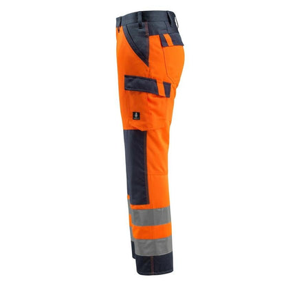 Calça MASCOT® Maitland, alta visibilidade laranja/preto-azul