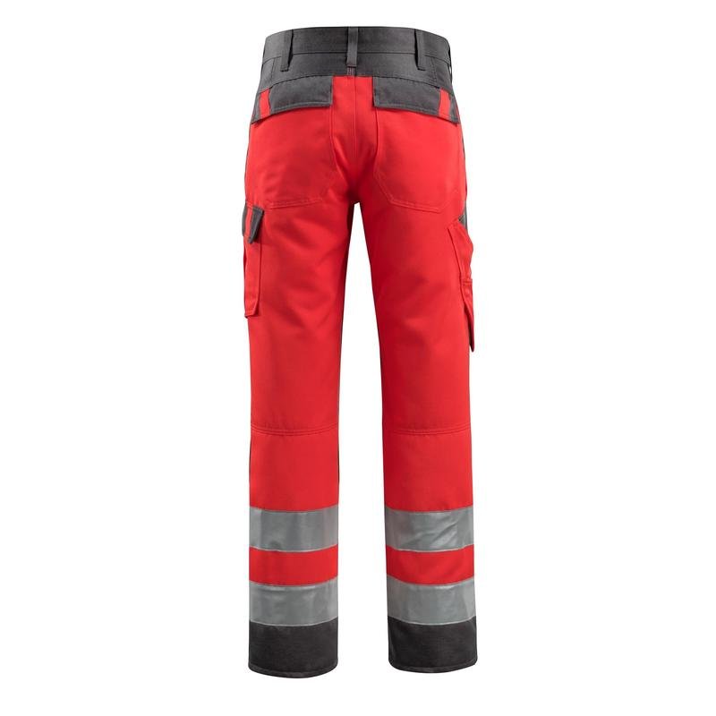 Calças MASCOT® Maitland, vermelho de alta visibilidade/antracite escuro