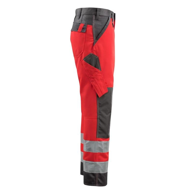 Calças MASCOT® Maitland, vermelho de alta visibilidade/antracite escuro