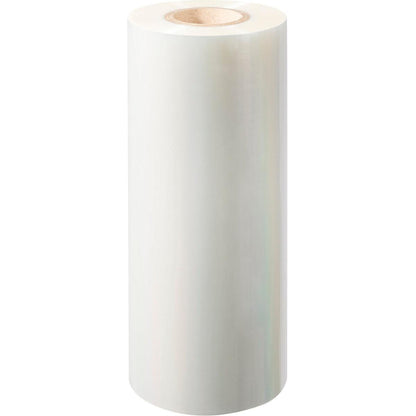 Um rolo grande de Universalfolie sem Antifog universal da Duni GmbH está em pé com um núcleo de papelão visível. Sua superfície clara, lisa e ligeiramente refletiva a torna ideal para várias aplicações como uma película versátil.