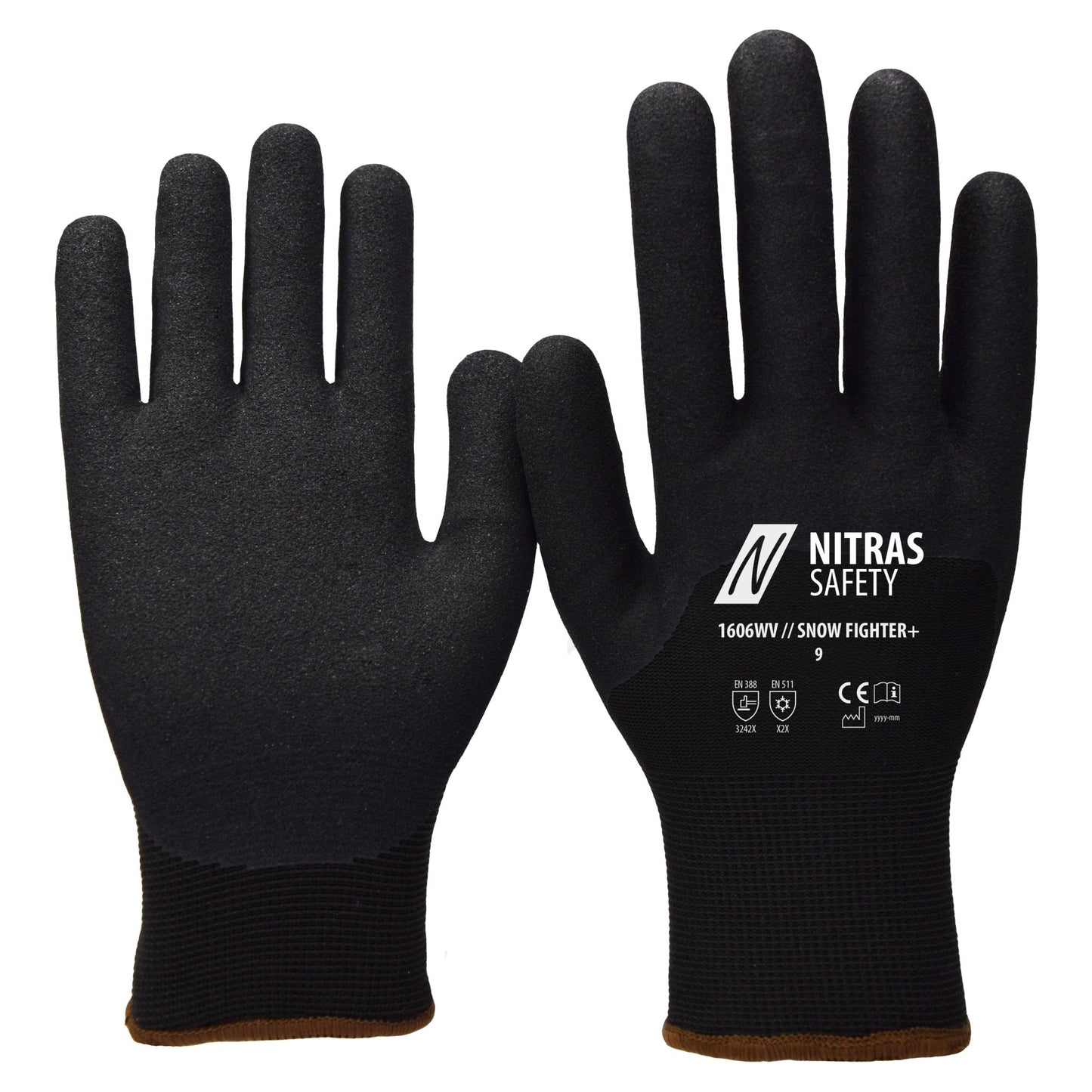 NITRAS SNOW FIGHTER+, luvas de inverno, pretas