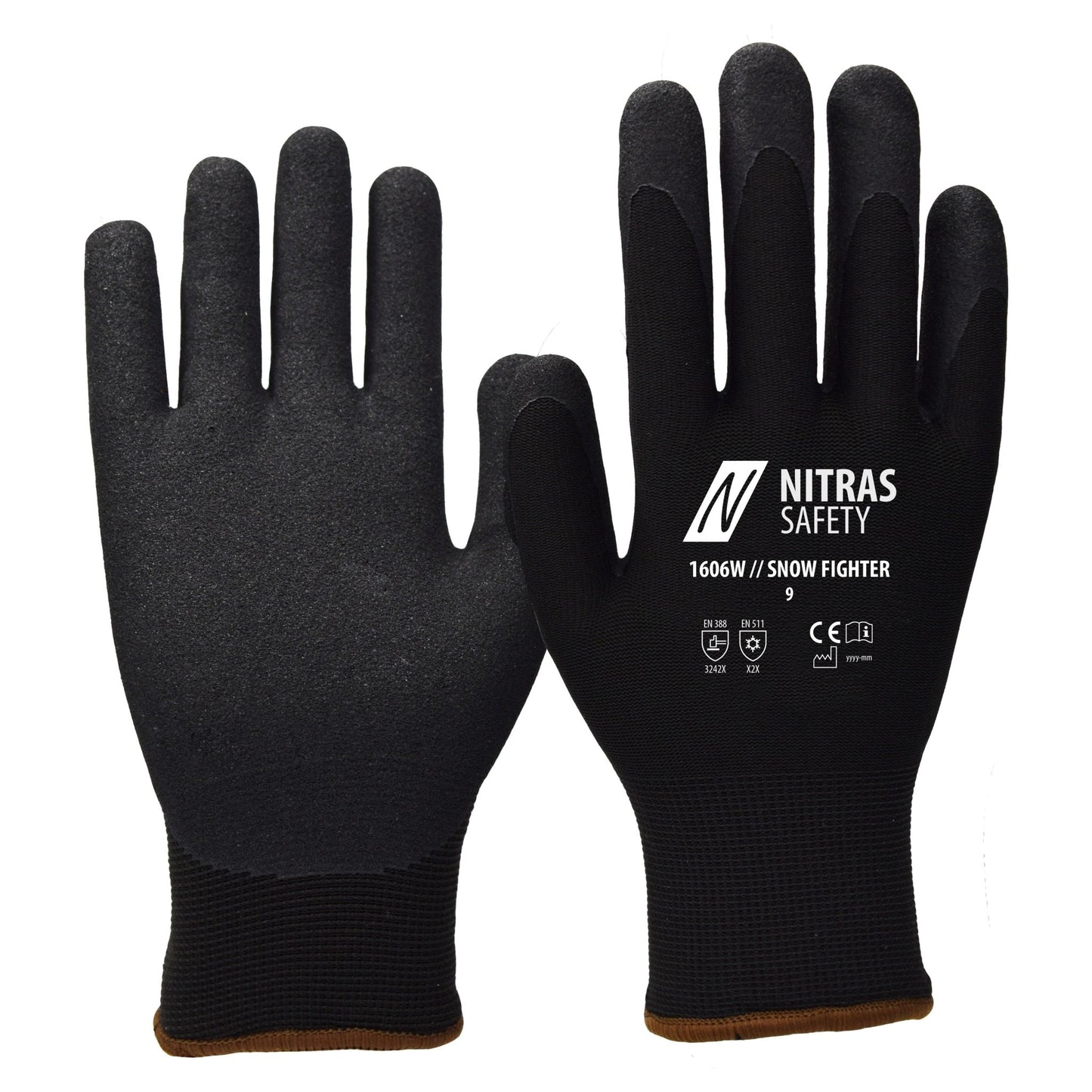 NITRAS SNOW FIGHTER, luvas de inverno, pretas