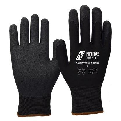 NITRAS SNOW FIGHTER, luvas de inverno, pretas