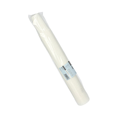 Uma embalagem plástica selada com 100 copos de PP da Starpak está empilhada diante de um fundo branco simples – ideal para eventos.