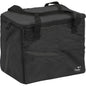 Uma bolsa térmica 1 Preto Nylon 275x200x240 da Duni GmbH com duas alças de transporte, um fecho de correr na parte superior e um logótipo Duni branco no canto inferior dianteiro. Embalagem (1 peça).