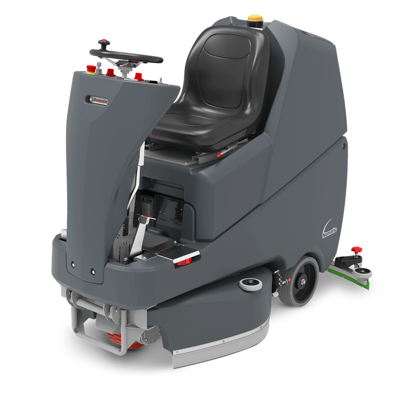 Lavadora de condutor sentado Numatic TRL720/250T incl. carregador e escovas TenTec vermelhas | Pacote (1 peça)