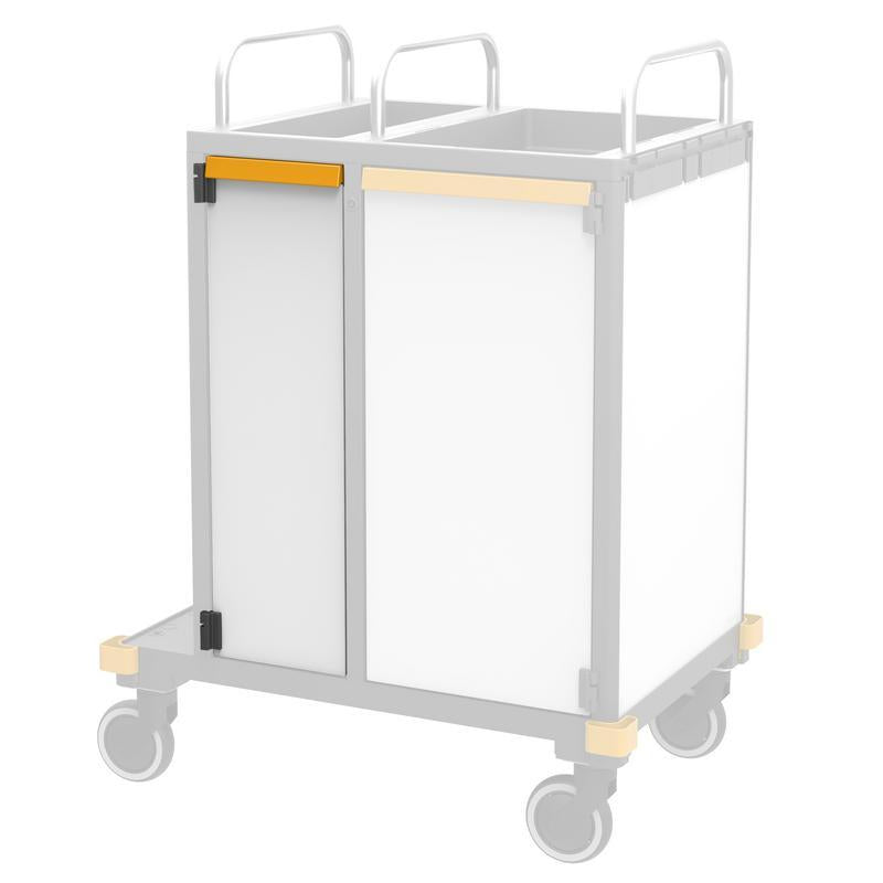 Porta VERMOP L estreita + puxador. Plat. Whi.