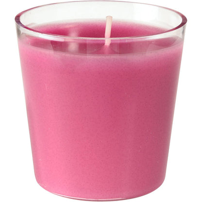 A recarga Switch & Shine da Duni GmbH é uma recarga de cera rosa em um vidro claro, com um pavio branco centralmente posicionado. A cera suave oferece cerca de 30h de tempo de combustão e preenche o recipiente de 65 x 65 mm para um prazer duradouro.