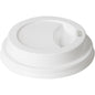 A tampa para 159922 Branco PS da Duni GmbH é uma tampa de poliestireno branca para embalagens de alimentos com borda elevada, pequeno orifício oval para beber e área de beber recuada. Ela é entregue em embalagens práticas de 100 unidades.