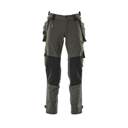 Calças com bolsos suspensos, calças stretch, antracite escuro