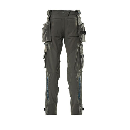 Calças com bolsos suspensos, calças stretch, antracite escuro