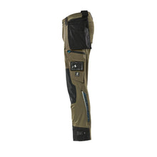 Calça com bolsos pendurados, calça stretch, verde musgo