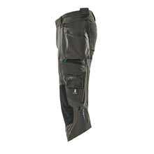 Calças três quartos, bolsos pendurados, calças stretch três quartos, antracite escuro