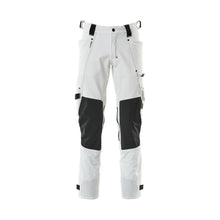Calça com bolsos nos joelhos em Dyneema, calça stretch, branca