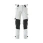 Calça com bolsos nos joelhos em Dyneema, calça stretch, branca