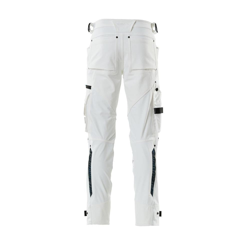 Calça com bolsos nos joelhos em Dyneema, calça stretch, branca