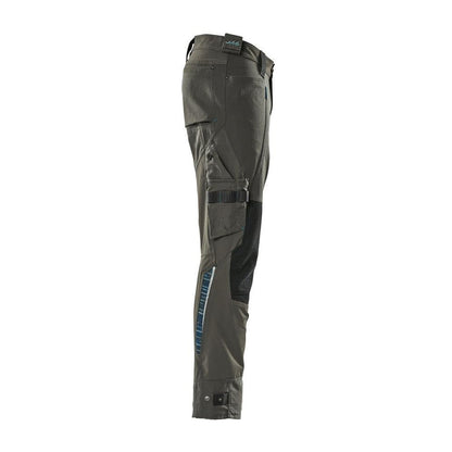 Calças com bolsos nos joelhos em Dyneema, calças stretch, antracite escuro