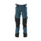 Calça com bolsos nos joelhos confeccionada em Dyneema, calça stretch, petróleo escuro