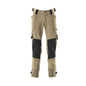 Calça com bolsos nos joelhos em Dyneema, calça stretch, cáqui claro