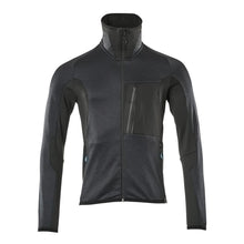 Pulôver de lã com jaqueta micropolar com zíper