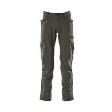 Calças com bolsos nos joelhos, stretch, calças claras, antracite escuro