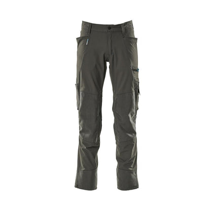 Calças com bolsos nos joelhos, stretch, calças claras, antracite escuro