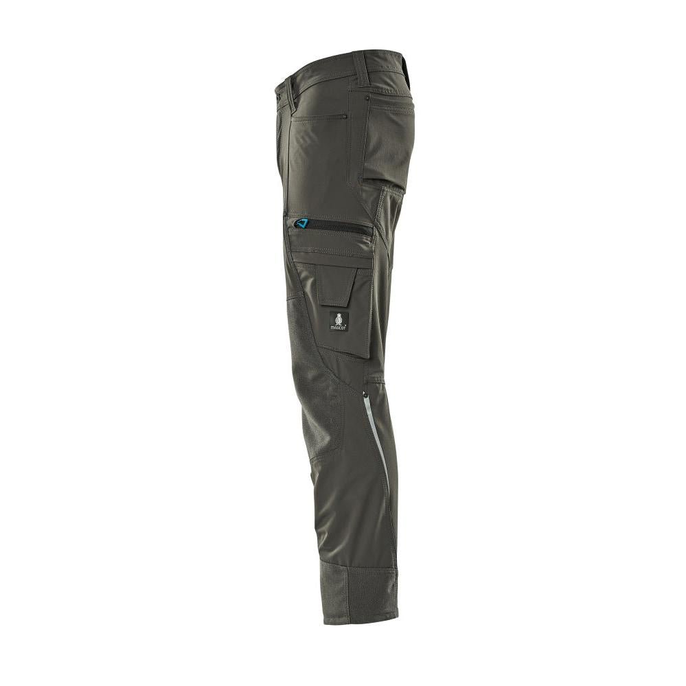 Calças com bolsos nos joelhos, stretch, calças claras, antracite escuro