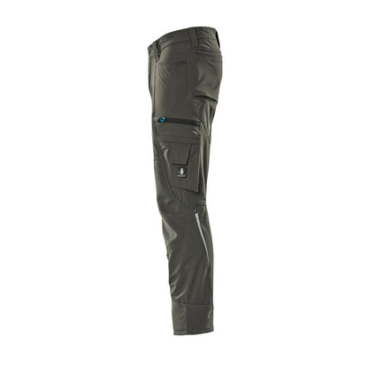 Calças com bolsos nos joelhos, stretch, calças claras, antracite escuro