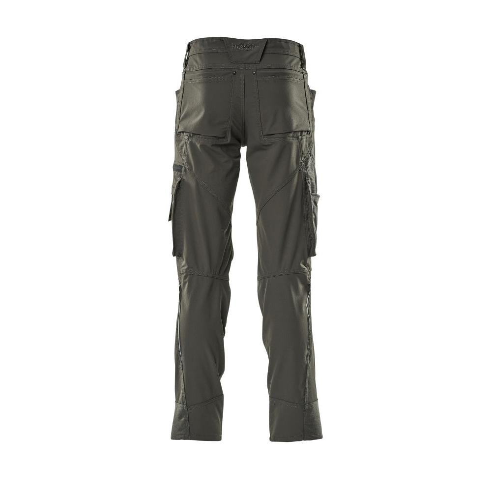 Calças com bolsos nos joelhos, stretch, calças claras, antracite escuro
