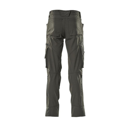 Calças com bolsos nos joelhos, stretch, calças claras, antracite escuro