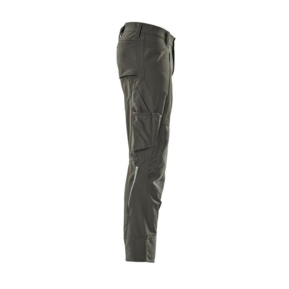 Calças com bolsos nos joelhos, stretch, calças claras, antracite escuro