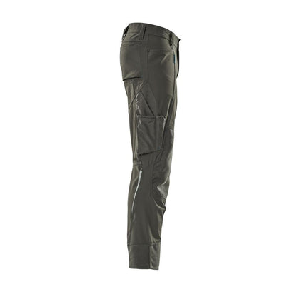 Calças com bolsos nos joelhos, stretch, calças claras, antracite escuro