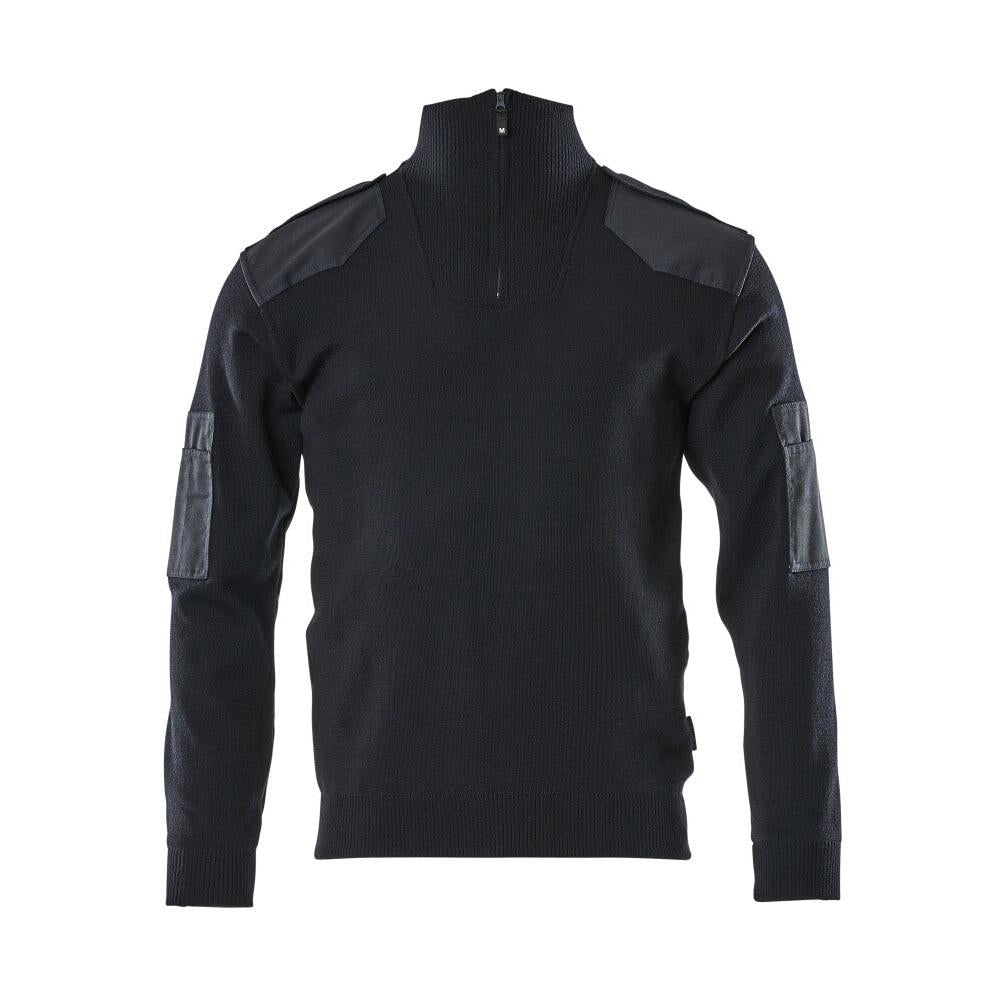Camisola de malha com reforços, camisola de malha de lã
