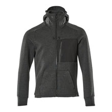 Moletom com capuz, moletom com capuz com zíper, preto manchado/preto