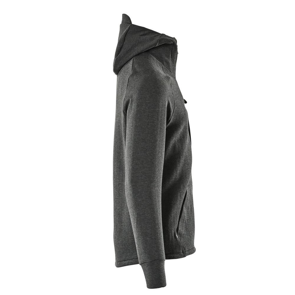 Moletom com capuz, moletom com capuz com zíper, preto manchado/preto