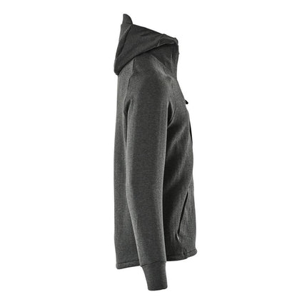 Moletom com capuz, moletom com capuz com zíper, preto manchado/preto