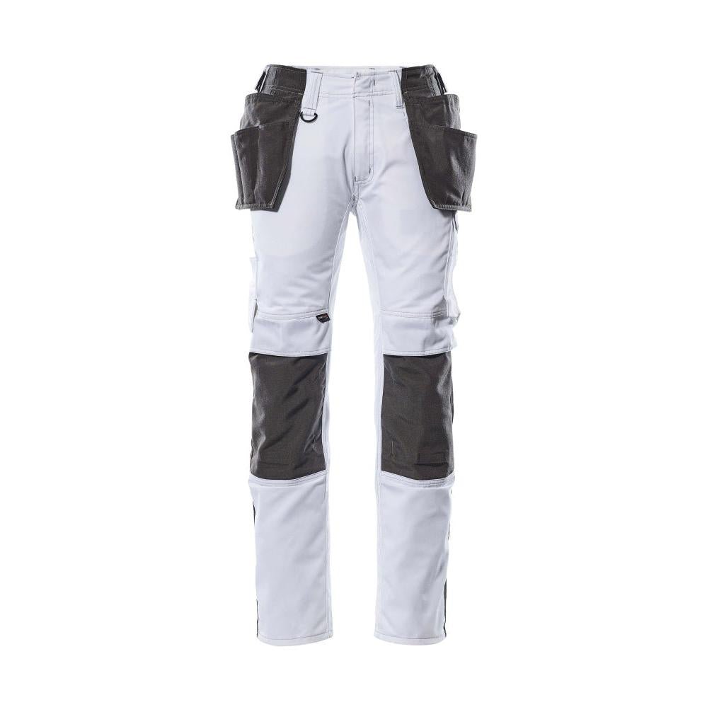 Calças com bolsos suspensos, calças leves, branco/antracite escuro
