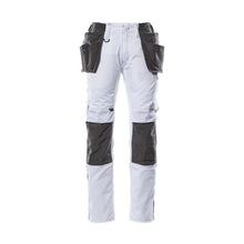 Calças com bolsos suspensos, calças leves, branco/antracite escuro