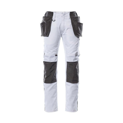 Calças com bolsos suspensos, calças leves, branco/antracite escuro
