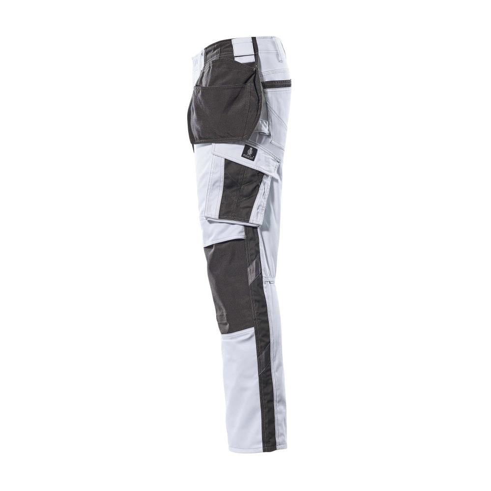Calças com bolsos suspensos, calças leves, branco/antracite escuro