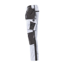 Calças com bolsos suspensos, calças leves, branco/antracite escuro